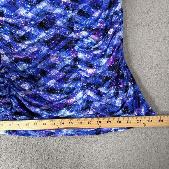 Torrid Women’s Bathing Suit Top Size L Cosmic Space Tankini Tummy Control Adjust - Picture 7 of 12